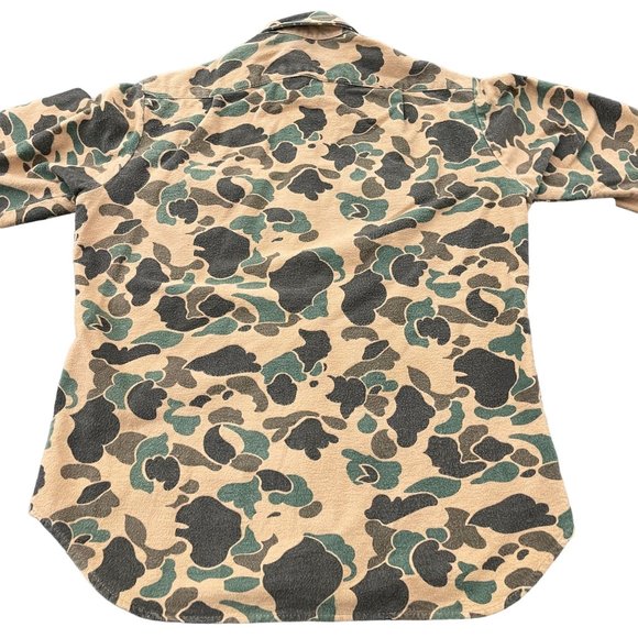 Vtg. Eddie Bauer Men's Camo Flannel Button Up LS Shirt Made in USA, Size L - Picture 2 of 6